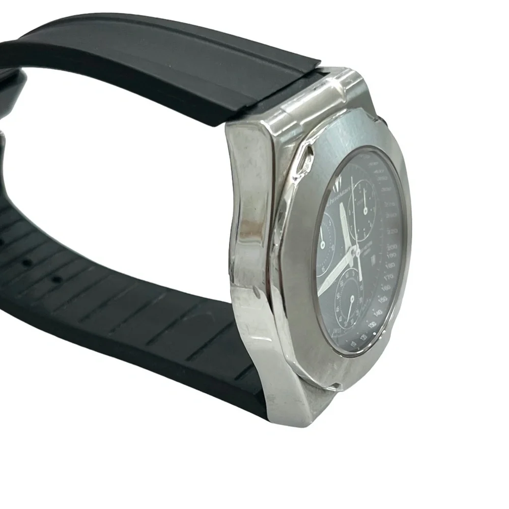 TECHNOMARINE BLACK FACE STAINLESS STEEL CASE CHRONOGRAPH WATCH MOD. ALPHA R3/G10